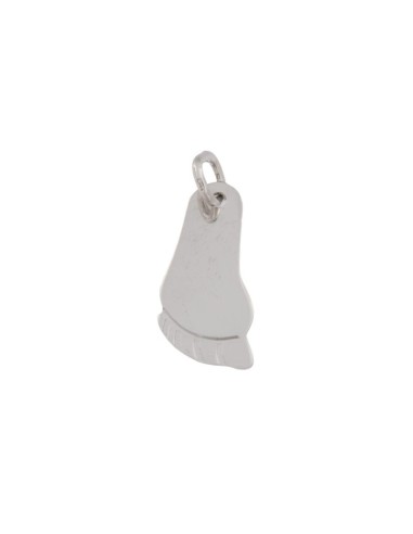 COLG-683 - COLGANTE DE PLATA CON FORMA DE PIE DE 10 MM X 22 MM
