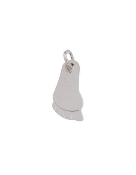 COLG-683 - COLGANTE DE PLATA CON FORMA DE PIE DE 10 MM X 22 MM