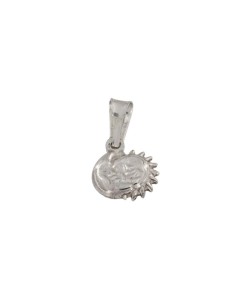 COLG-746 - COLGANTE DE PLATA EN FORMA DE SOL Y LUNA UNIDOS DE 10 MM X 12 MM