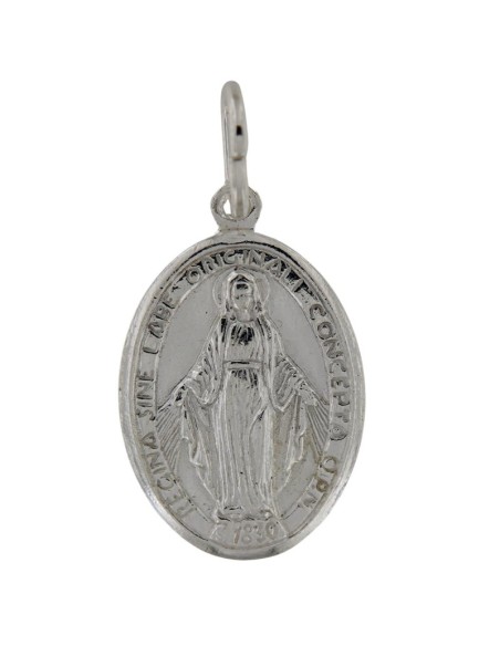 COLG-1005 - COLGANTE DE PLATA MILAGROSA DE 8 MM X 11 MM