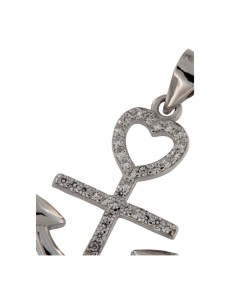 COLG-775 - COLGANTE DE PLATA CON MOTIVO DE ANCLA CON CIRCONITA DE 17 MM X 22 MM 2