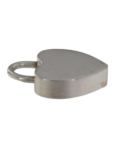 COLG-281 - COLGANTE DE PLATA CORAZÓN CANDADO DE 28 MM DE ALTO