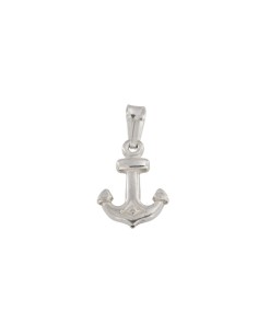 COLG-744 - COLGANTE DE PLATA EN FORMA DE ANCLA  DE 14 MM X 18 MM