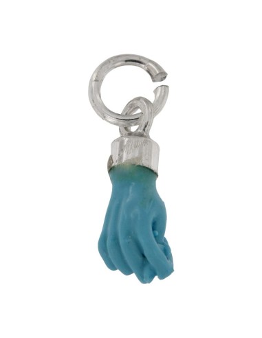 COLG-915 - COLGANTE PUÑO MINI AZUL 5 MM X 13 MM