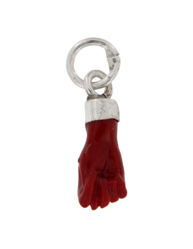 COLG-914 - COLGANTE PUÑO MINI ROJO 5 MM X 13 MM