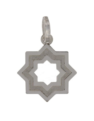 COLG-799 - COLGANTE ESTRELLA MUDÉJAR SATINADA 14 MM