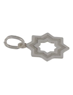 COLG-799 - COLGANTE ESTRELLA MUDÉJAR SATINADA 14 MM 2