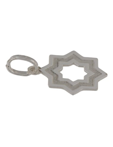 COLG-799 - COLGANTE ESTRELLA MUDÉJAR SATINADA 14 MM