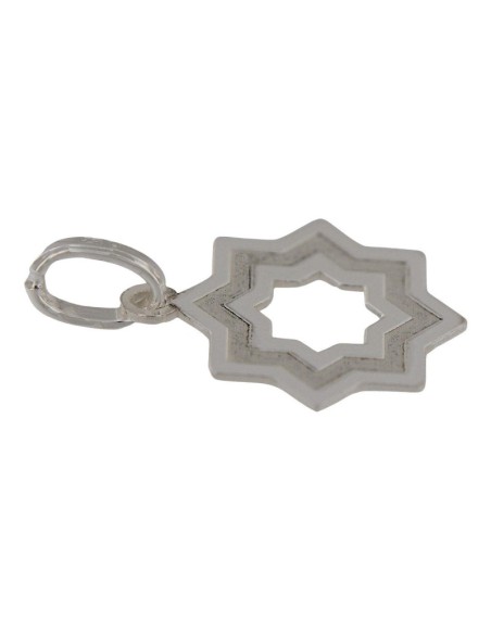 COLG-799 - COLGANTE ESTRELLA MUDÉJAR SATINADA 14 MM