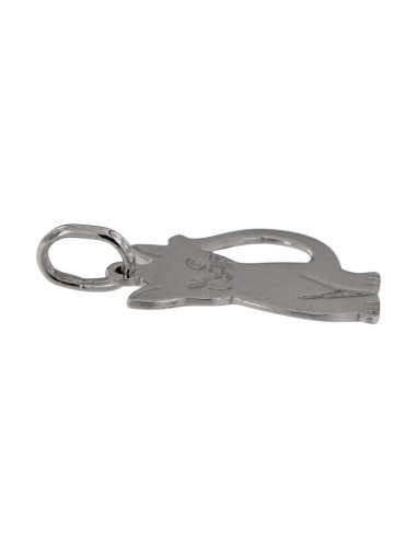 COLG-837 - COLGANTE DE PLATA CON FROMA DE GATO 20X14 MM