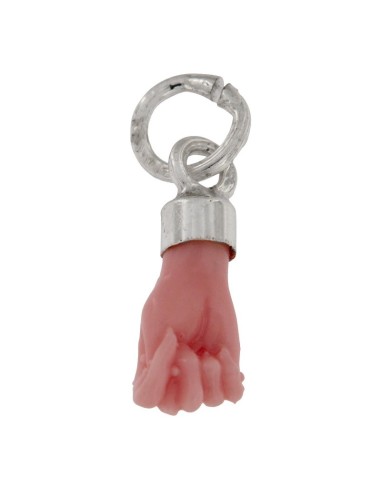 COLG-917 - COLGANTE PUÑO MINI ROSA 5 MM X 13 MM