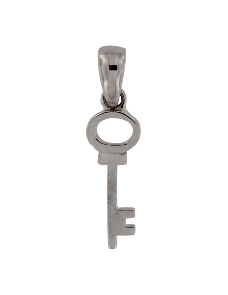 COLG-809 - COLGANTE DE PLATA CON MOTIVO DE LLAVE 17X7 MM