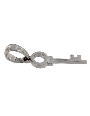 COLG-809 - COLGANTE DE PLATA CON MOTIVO DE LLAVE 17X7 MM