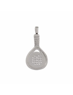 COLG-702 - COLGANTE DE PLATA EN FORMA DE RAQUETA DE 17 MM X 37 MM