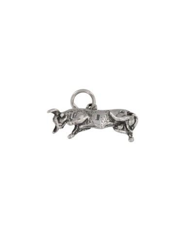 COLG-22 - COLGANTE DE PLATA EN FORMA DE TORO DE 12 MM X 22 MM