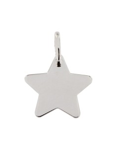 COLG-928 - COLGANTE DE PLATA EN FORMA DE ESTRELLA DE 13MM X 13MM