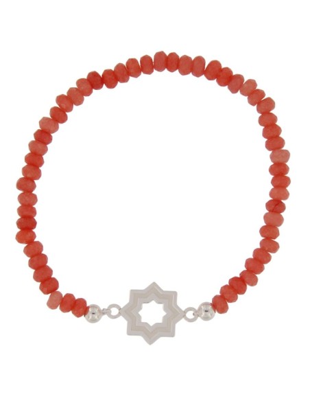 COLG-966 - COLGANTE ENTREPIEZA PULSERA ESTRELLA MUDEJAR SATINADA 14MM