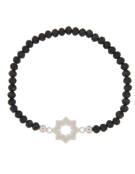 COLG-966 - COLGANTE ENTREPIEZA PULSERA ESTRELLA MUDEJAR SATINADA 14MM