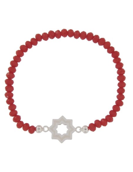 COLG-966 - COLGANTE ENTREPIEZA PULSERA ESTRELLA MUDEJAR SATINADA 14MM