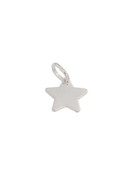COLG-876 - COLGANTE DE PLATA EN FORMA DE ESTRELLA 13X14 MM