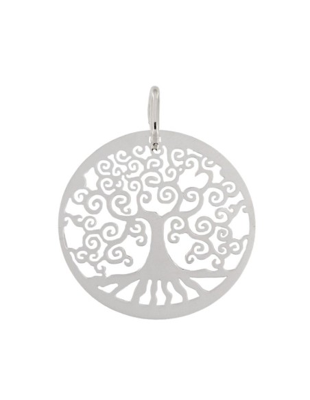 COLG-970 - COLGANTE DE PLATA ÁRBOL DE LA VIDA CALADO DE 30 MM