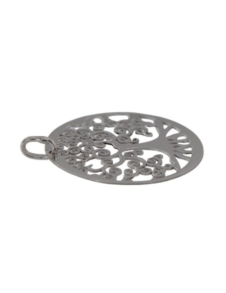 COLG-970 - COLGANTE DE PLATA ÁRBOL DE LA VIDA CALADO DE 30 MM