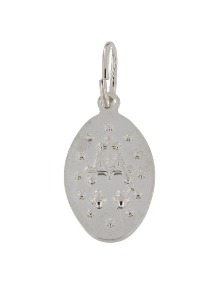 COLG-995 - COLGANTE DE PLATA MOTIVO DE LA VIRGEN DE LA MILAGROSA DE 12 MM X 15,5 MM