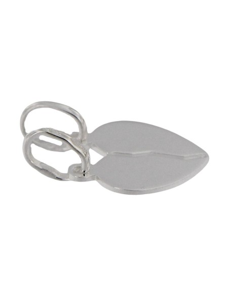 COLG-872 - COLGANTE EN FORMA DE CORAZÓN PARTIDO PLATA DE 15 MM X 16 MM