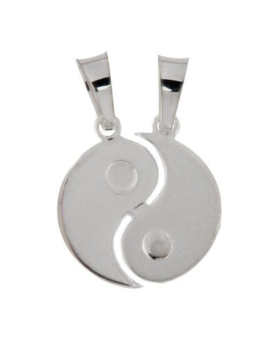 COLG-399 - COLGANTE DE PLATA CON MOTIVO DE GIN-GAN MATE Y BRILLO DE 18 MM