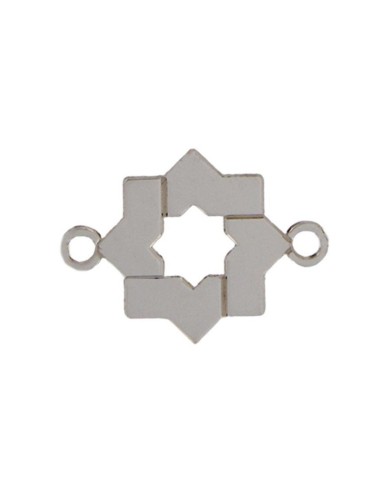 COLG-902 - ENTREPIEZA PULSERA ESTRELLA MUDÉJAR LISA DE 14 MM