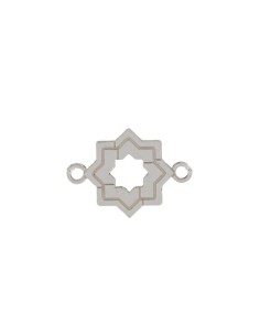 COLG-965 - ENTREPIEZA PULSERA ESTRELLA MUDÉJAR LISA DOBLE DE 14 MM