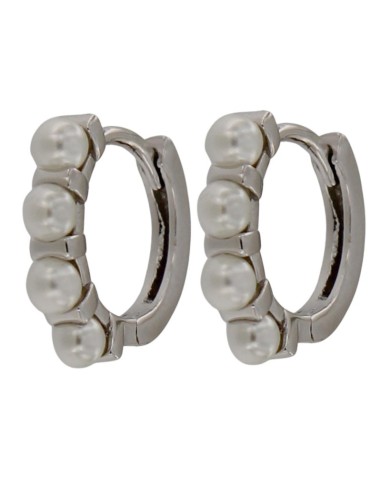 CRI-1250 - CRIOLLA DE PLATA CON PERLAS DE 3 MM Y 10 MM