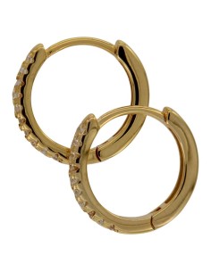 CRI-1229 - CRIOLLA DE PLATA CHAPADA EN ORO CON CIRCONITA DE 10 MM   2