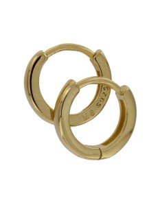 CRI-955 - CRIOLLA DE PLATA CHAPADO EN ORO LISA DE 10 MM 2