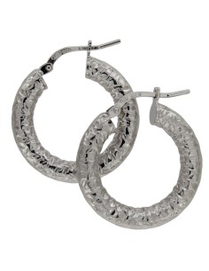 CRI-1147 - CRIOLLA DE PLATA MARTELLE DE 4 MM Y 20 MM 2