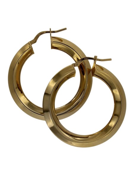 CRI-898 - CRIOLLA DE PLATA CHAPADA EN ORO CON FORMA ABSTRACTA RELIEVE DE 25 MM X 5 MM 