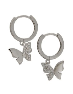 CRI-1068 - CRIOLLA DE PLATA DE 9 MM CON MOTIVO DE MARIPOSA CON CIRCONITA   2