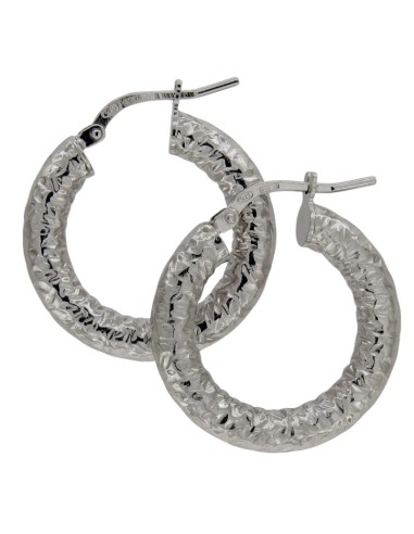 CRI-1148 - CRIOLLA DE PLATA MARTELLE DE 4 MM Y 30 MM
