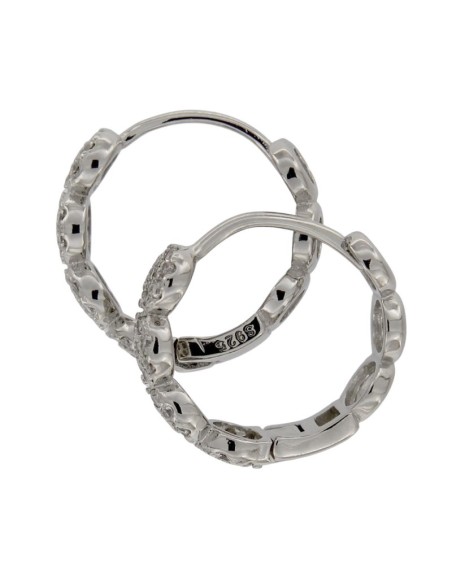 CRI-1009 - CRIOLLA DE PLATA CON MOTIVOS CIRCULARES CON CIRCONITA Y HUECOS DE 4,5 MM Y13 MM