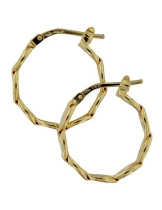 CRI-1174 - CRIOLLA DE PLATA CHAPADO EN ORO ENTRELAZADA DE 15 MM 2