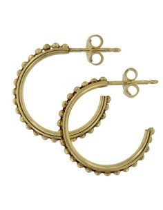 CRI-1165 - CRIOLLA DE PLATA CHAPADA EN ORO CON BOLITAS DE 10 MM 2