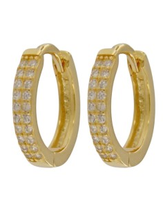 CRI-1083 - CRIOLLA DE PLATA CHAPADA EN ORO CON CIRCONITA DE 10 MM