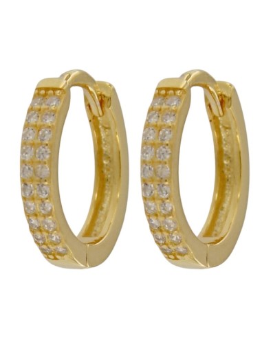 CRI-1083 - CRIOLLA DE PLATA CHAPADA EN ORO CON CIRCONITA DE 10 MM