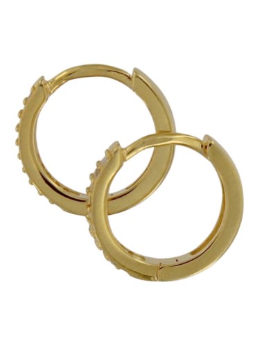 CRI-1083 - CRIOLLA DE PLATA CHAPADA EN ORO CON CIRCONITA DE 10 MM