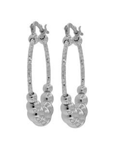 CRI-1177 - CRIOLLA DE PLATA DIAMANTADA CON MOTIVO DE BOLAS DE 20 MM