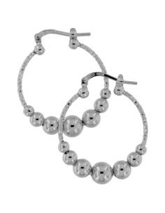 CRI-1177 - CRIOLLA DE PLATA DIAMANTADA CON MOTIVO DE BOLAS DE 20 MM 2