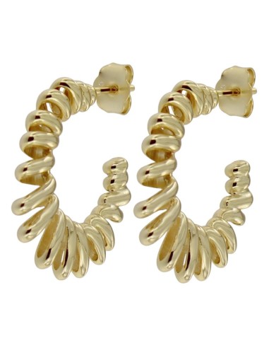 CRI-1266 - CRIOLLA DE PLATA CHAPADA EN ORO DE 16 MM INT