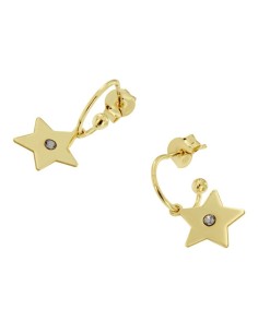 CRI-698 - CRIOLLA DE PLATA CHAPADA EN ORO CON MOTIVO DE ESTRELLA CON CIRCONITA CENTRAL 2