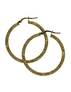 CRI-1130 - CRIOLLA DE PLATA CHAPADA EN ORO CON DIBUJO DE 25 MM 2