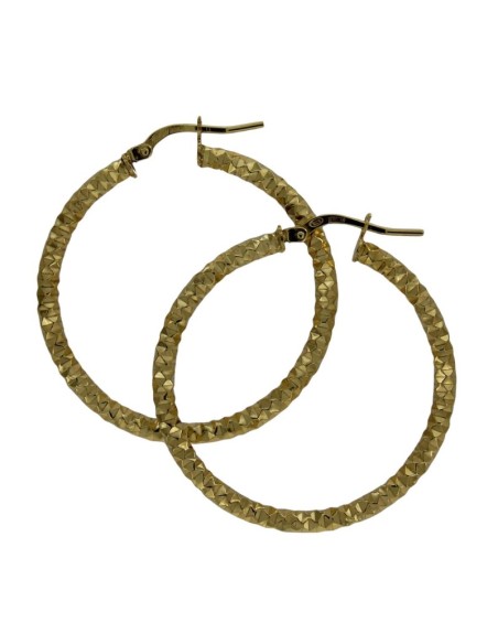CRI-1130 - CRIOLLA DE PLATA CHAPADA EN ORO CON DIBUJO DE 25 MM